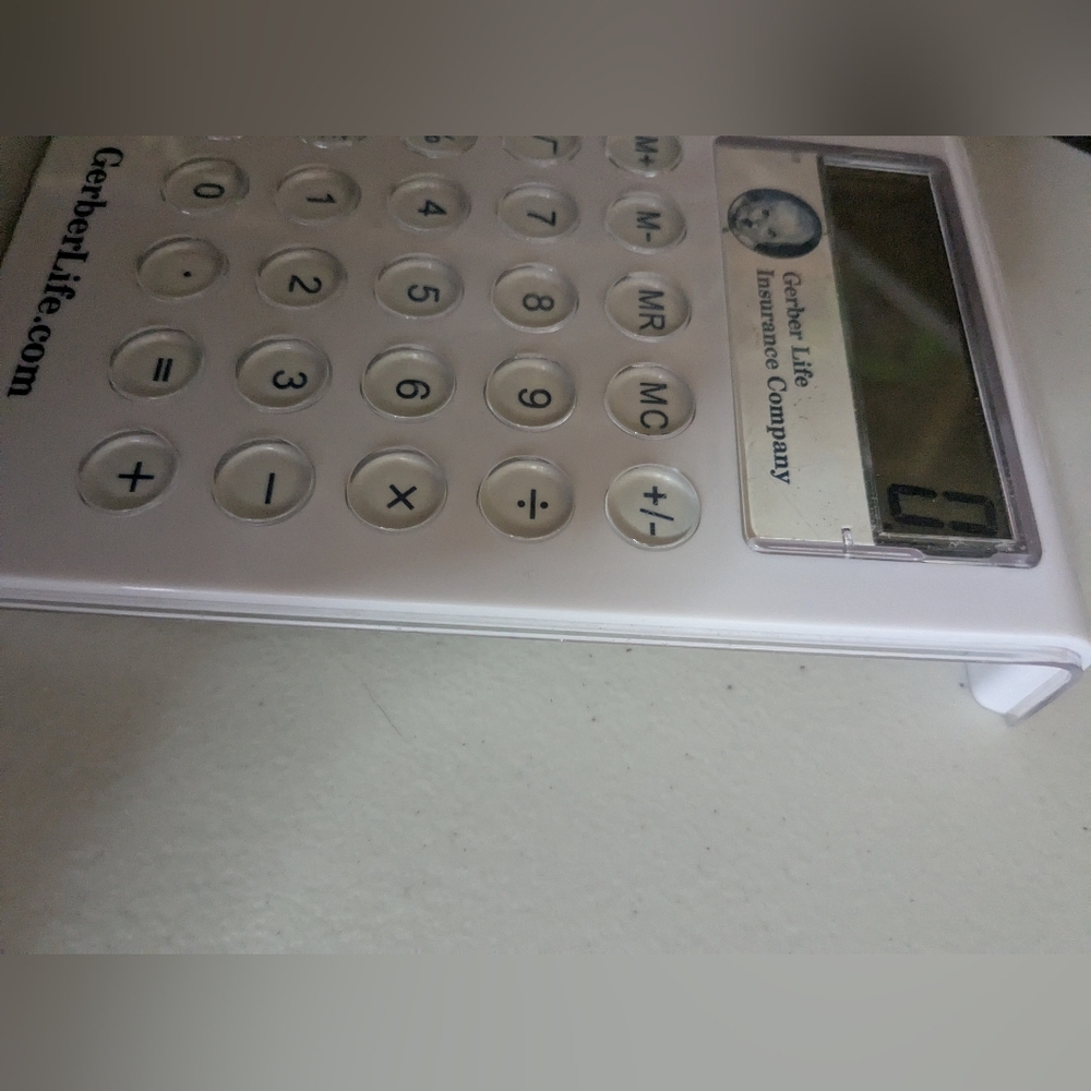 Desk Calculator, Math, Learning, Large Buttons, White, Gerber Baby Life Ins - Picture 5 of 6